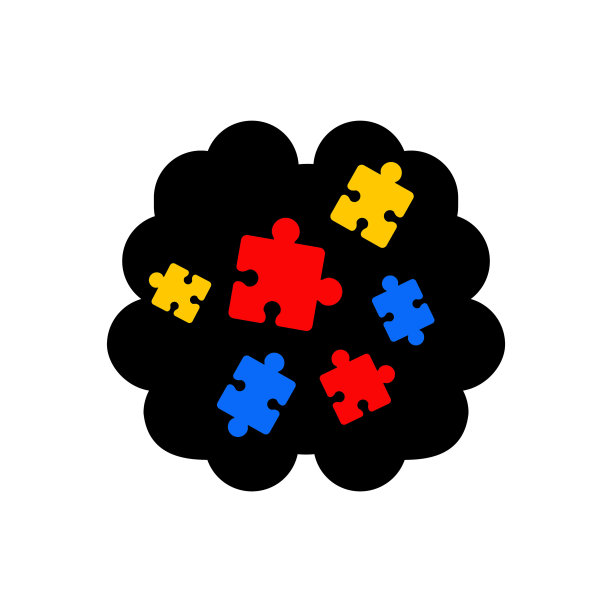 自闭症图标矢量素材图片下载
