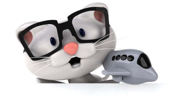 有趣的猫- 3D插图图片下载