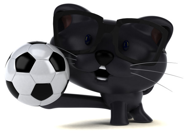 有趣的猫- 3D插图图片下载