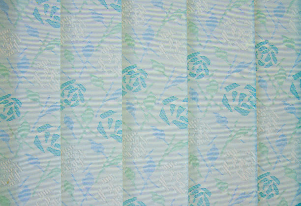 蓝色玫瑰窗帘的质感图片下载