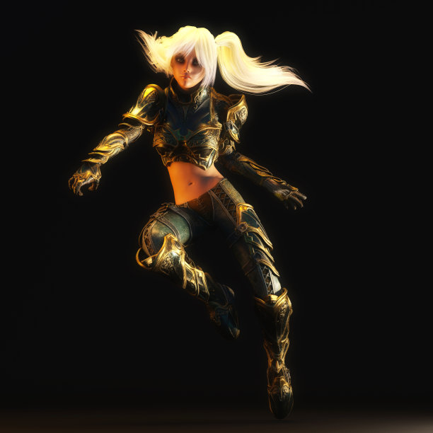 3D插图的一个幻想的女人图片下载