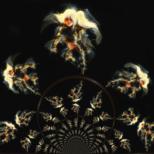 3D插图的一个幻想的女人图片下载