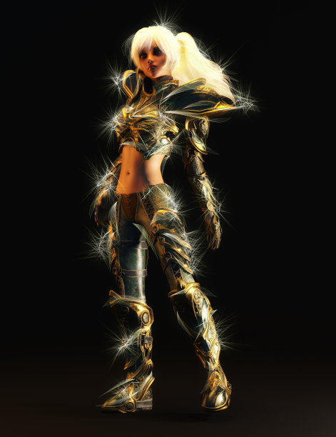 3D插图的一个幻想的女人图片下载