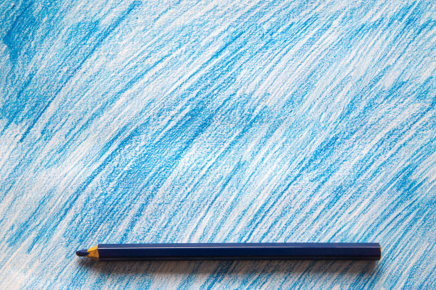 蓝色铅笔蜡笔涂鸦背景纹理图片下载