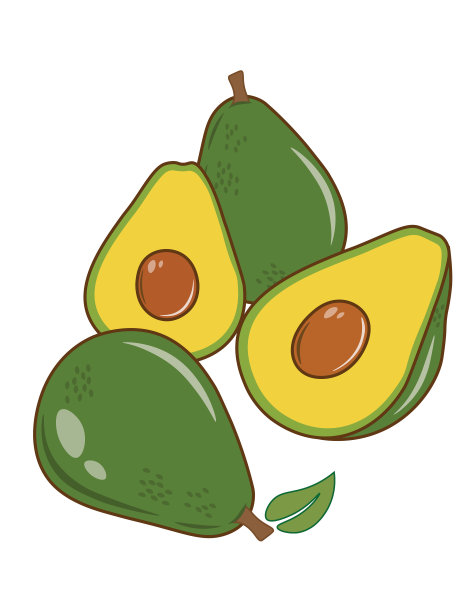 一堆牛油果。图片下载