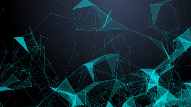 三角形几何背景。素材图片