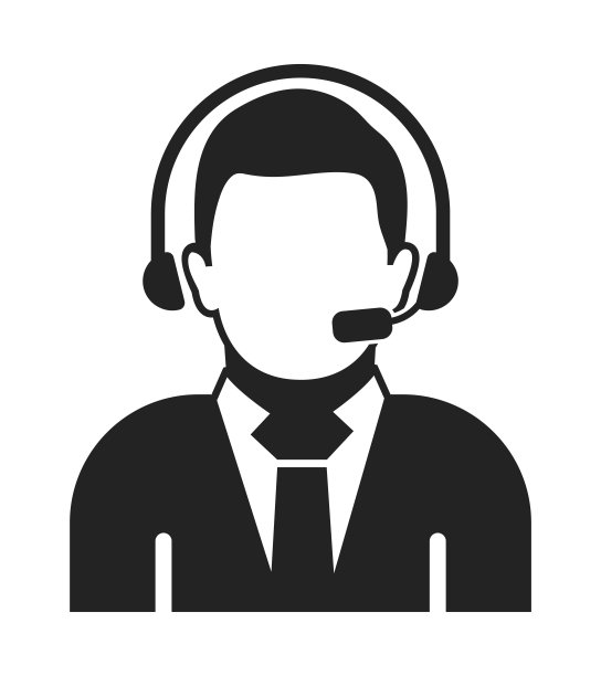 男性客户服务图标。平面型矢量EPS。图片下载