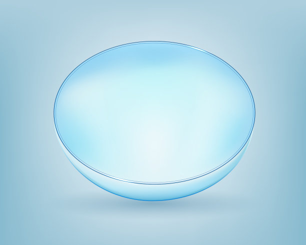 创造性的矢量插图现实的玻璃隐形眼镜收集孤立在透明的背景。艺术设计医学为正确的视觉模板。抽象概念图形元素图片下载