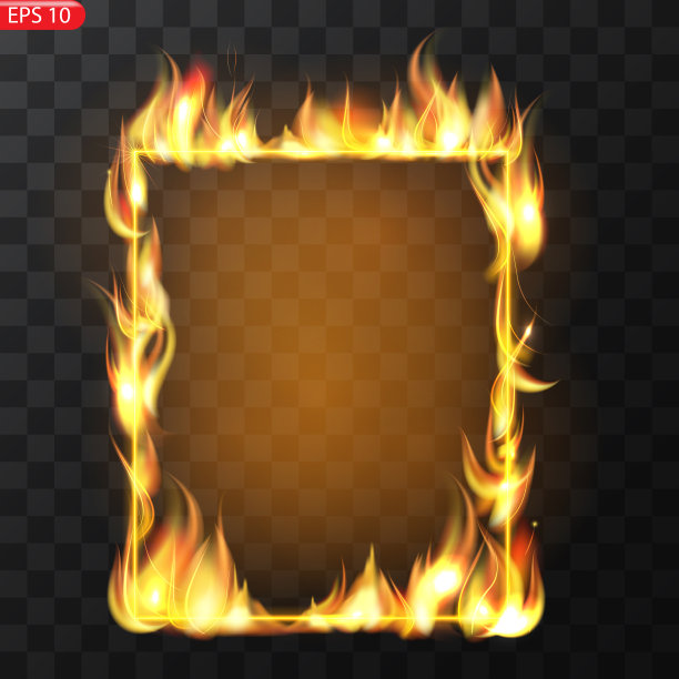 发光的框架在透明的背景。广场辉光边界。闪闪发光的几何光横幅。发光呈三角形。图片下载