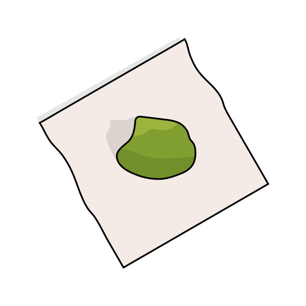 矢量卡通纸与治疗药草孤立在白色背景。冒险项目。矢量插图设计，游戏，网页。图片下载