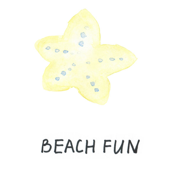 最好的水彩插画假期。沙滩和阳光。图片下载