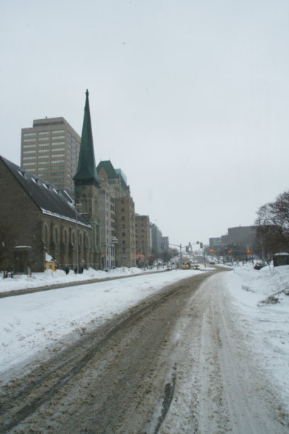 雪下的城市，渥太华图片下载
