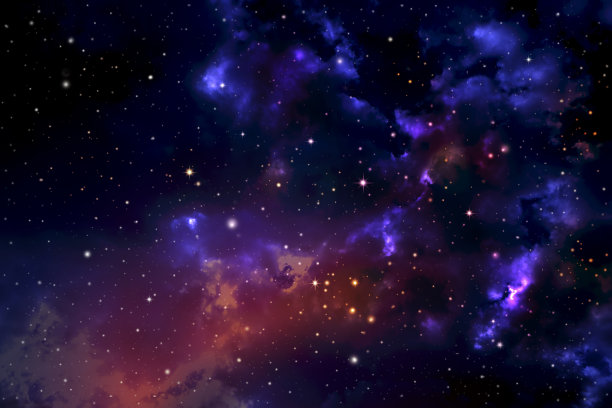 满天星星的夜空。图片下载