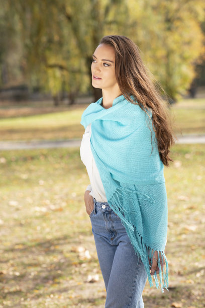 户外自然美肖像美丽年轻的黑发女人。休闲的生活方式图片下载