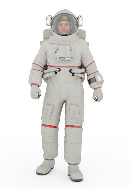 白色背景下的宇航员图片下载