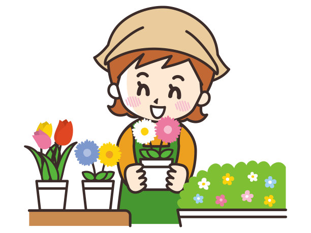 微笑的花店的女人图片下载