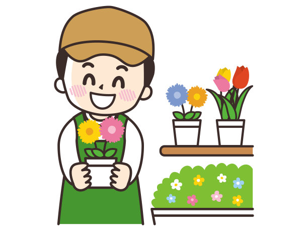 花店的人微笑图片下载