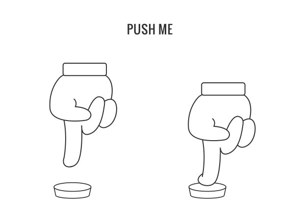 人的手按按钮。图片下载