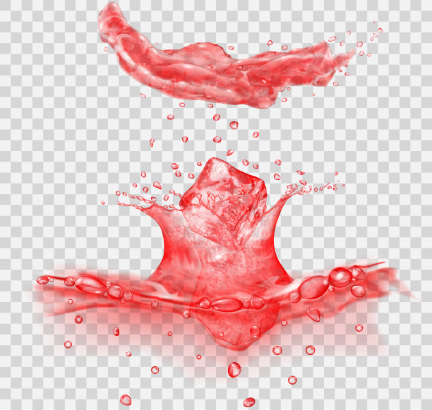 落下的冰块溅起水花图片下载