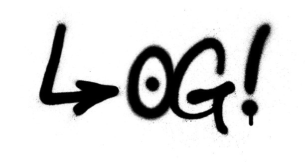 涂鸦和缩写，喷在黑色的白色图片下载