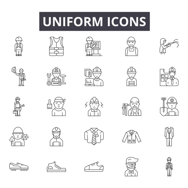 网页和手机设计的统一线条图标。可编辑的中风的迹象。统一的大纲概念插图图片下载