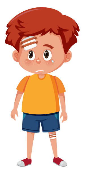 男孩受伤的性格图片下载