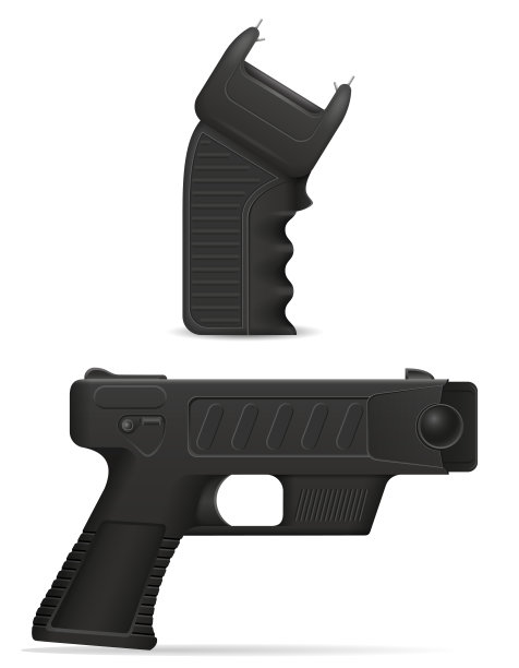 电击枪武器自卫矢量插图图片下载