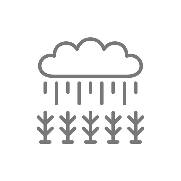 雨线图标下的矢量场。图片下载