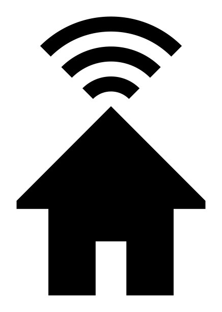 家用wifi符号图标-黑色简单，孤立-向量图片下载