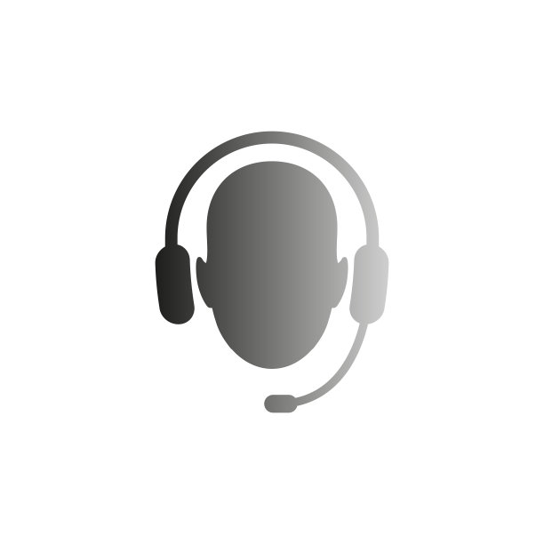 操作员在耳机-绿色矢量图标图片下载