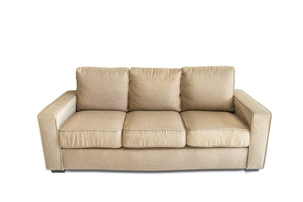 织物沙发，孤立在白色背景与裁剪路径。图片下载