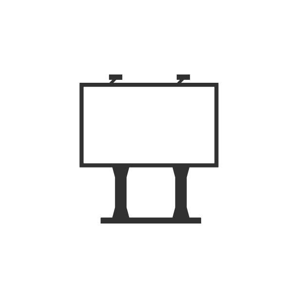 空白广告牌为广告，大板横幅。在白色背景上。广告牌矢量图标图片下载