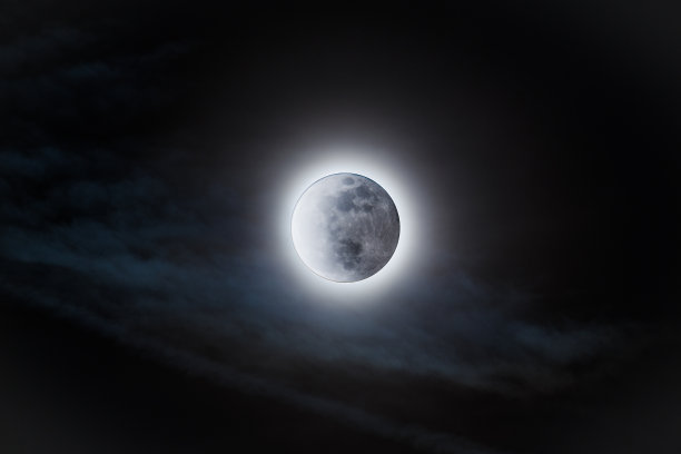 带背光的满月图片下载