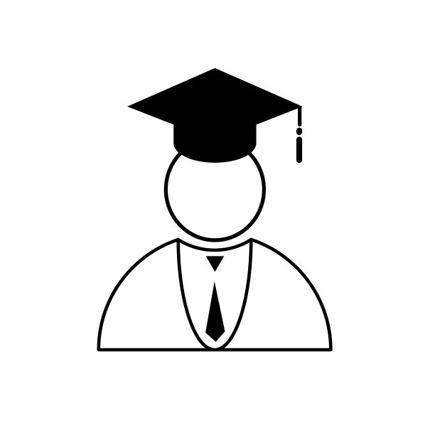 教育知识学习留学国际理念。人们标志平面图标向量与毕业庆祝帽，插图孤立图形和回到学校的概念图片下载