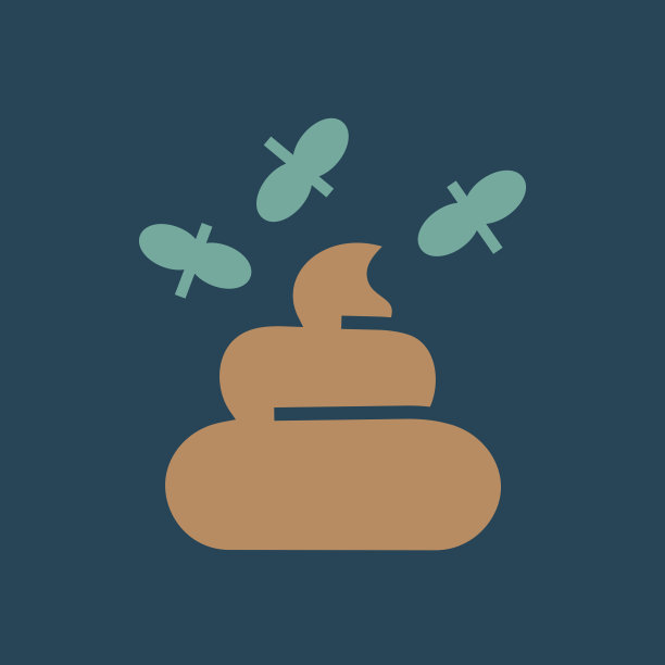 剪影图标粪便与苍蝇图片下载