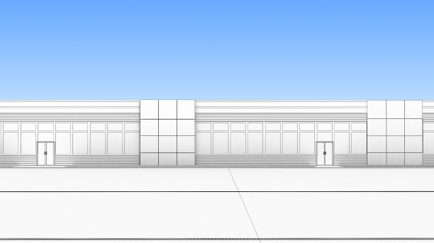 3d渲染外部商场，外部可视化，3d插图图片下载