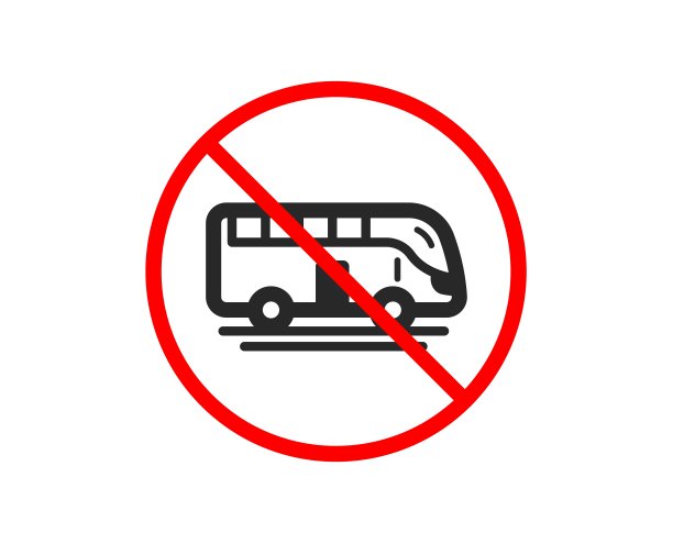 巴士旅游交通标志。交通工具的迹象。向量图片下载