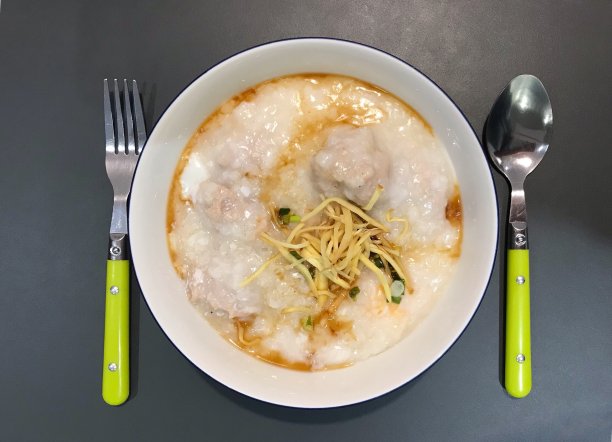 大米粥中式俯视图图片下载