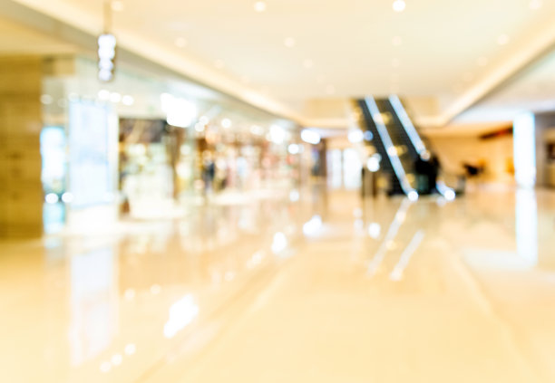 现代购物中心的散焦图片下载