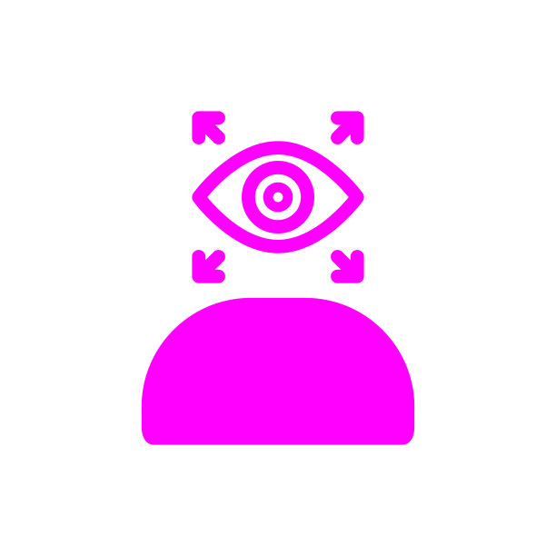 外观，方面，设计，眼睛，看，观点，创意视觉洋红色图标图片下载