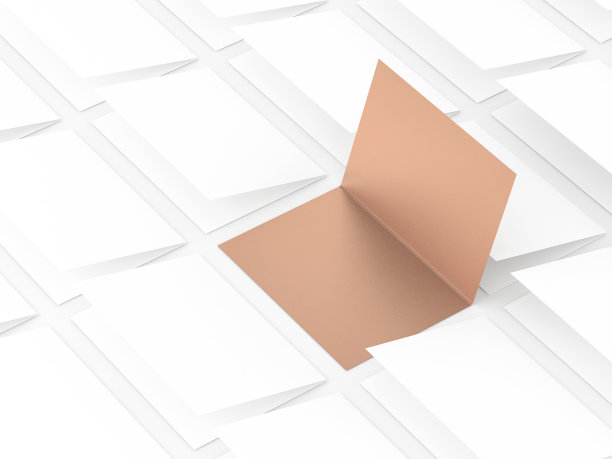 打开金纸传单邀请模型，贺卡，明信片图片下载