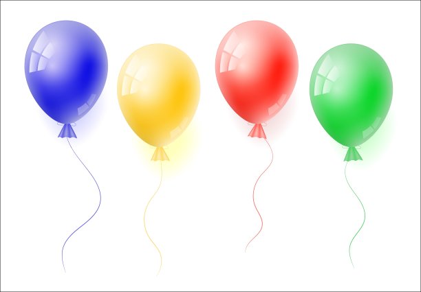 矢量3d现实气球。图片下载