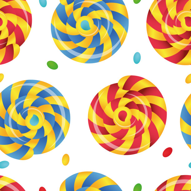 无缝图案的棒棒糖各种颜色。矢量插图。图片下载