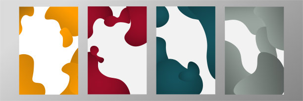 4 .抽象彩色塑料液体艺术为背景，旗帜矢量设计，为展示产品图片下载