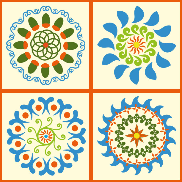 无缝格子复古背景与颜色抽象图案。矢量插图的模板。图片下载