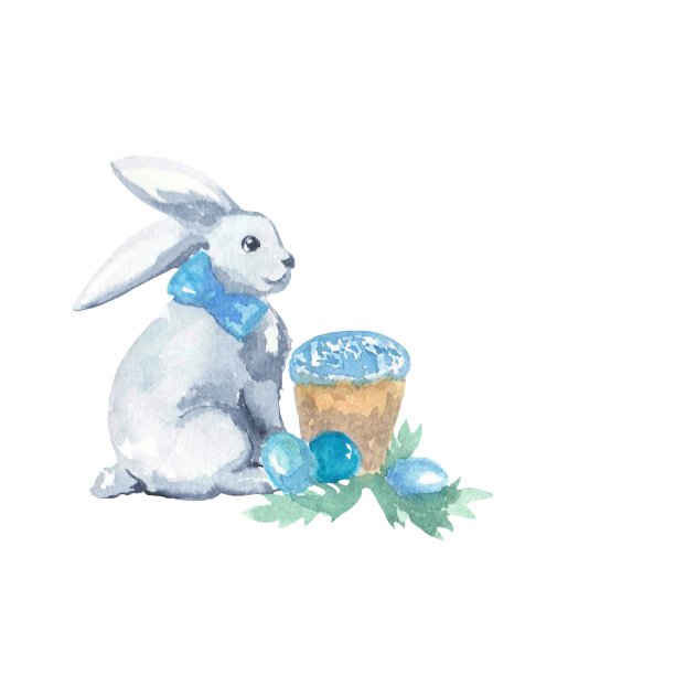 复活节快乐水彩插图图片下载