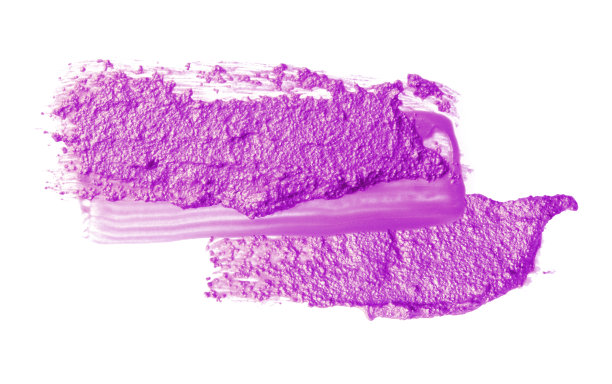 抽象丙烯酸丁香笔触。孤立在白色的。图片下载