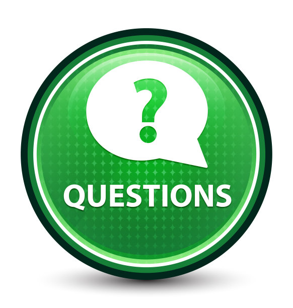 问题(气泡图标)亮绿色闪圆形按钮图片下载