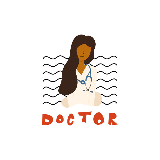 矢量平旗医生非裔美国女性图片下载