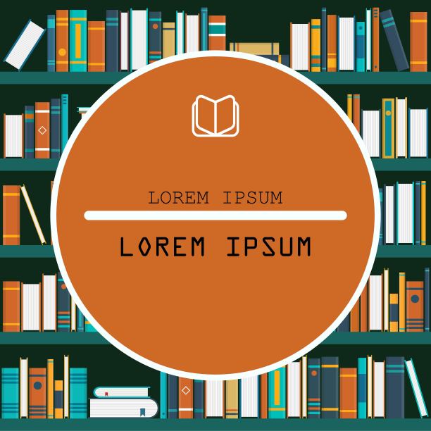 书架的背景。矢量插图在平面设计。的书架。图片下载